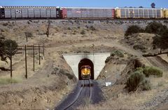 Hot Spot : Tehachapi Loop,Westbound Freight Train runs downhill leaded by BNSF #4754 Dash 9-44CW ,CA