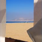 Hotel Agadir 6 - Vue sur la baie d’Agadir à partir d’une des « cabines » de la plage