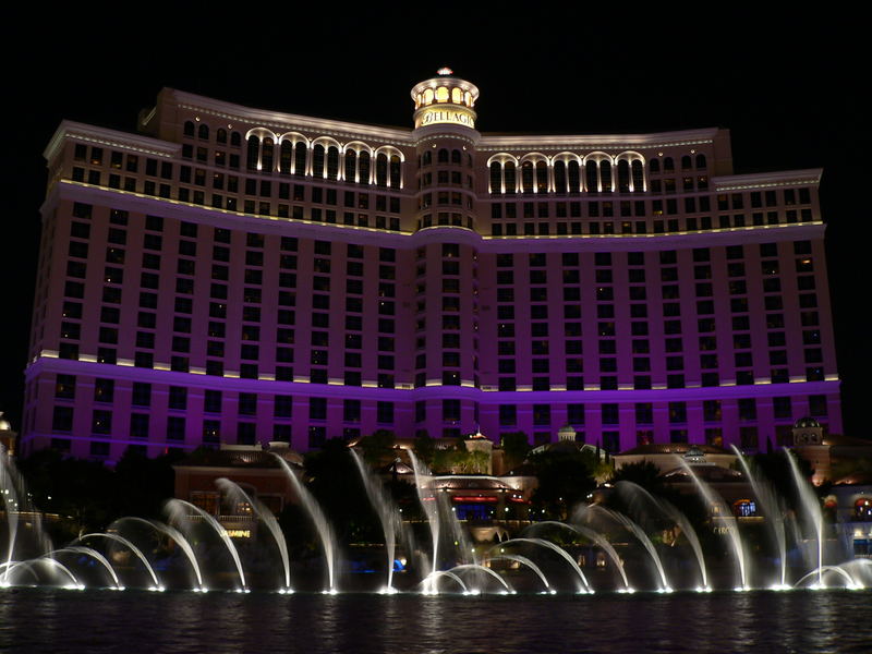 Hotel Bellagio in Las Vegas bei Nacht