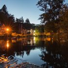 Hotel Bodeblick bei Nacht