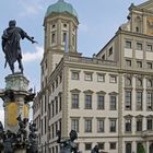 Hôtel de ville et fontaine d’Auguste  --  Augsburg  --  Das Rathaus mit dem Augustusbrunnen