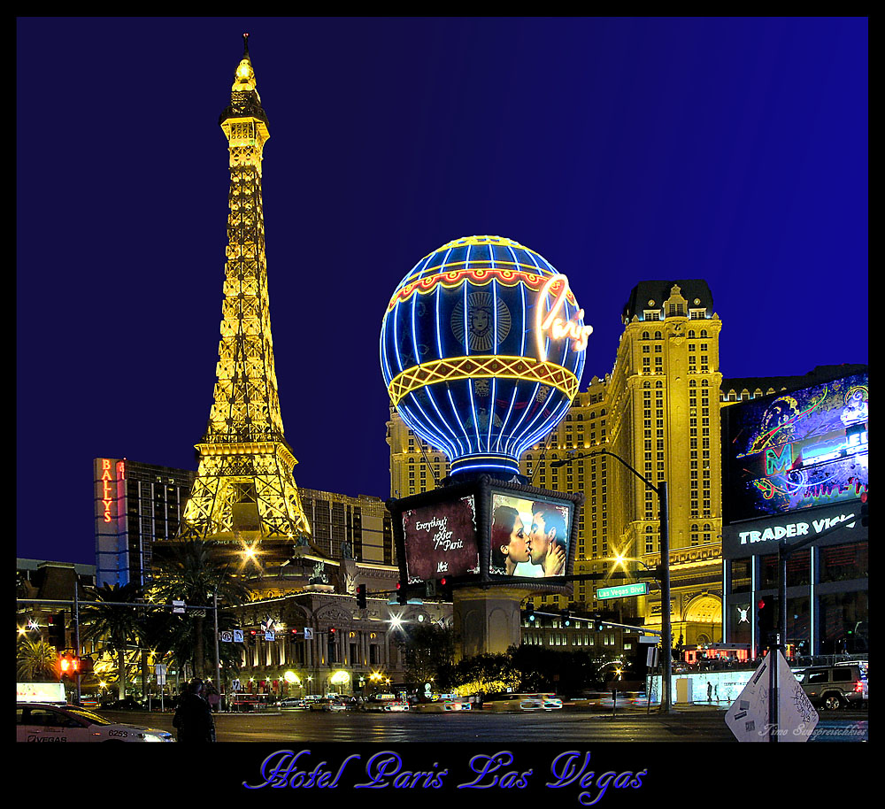 Hotel Paris Las Vegas zur blauen Stunde