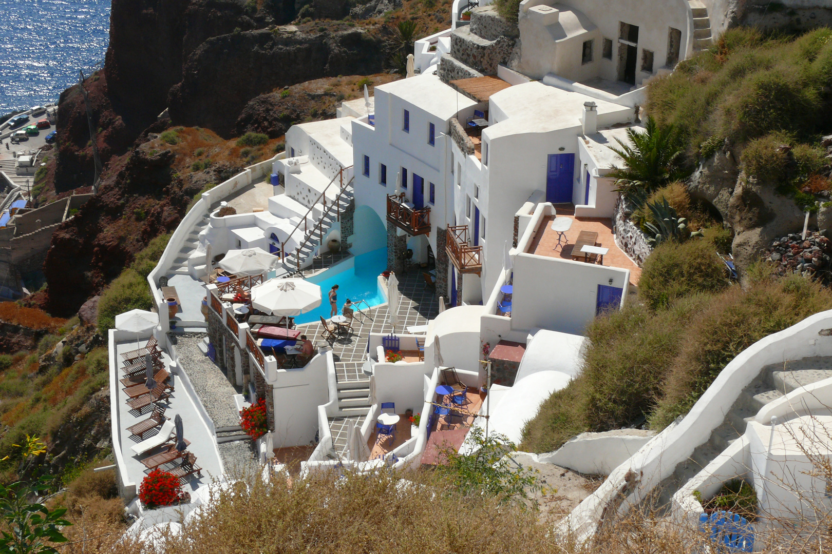 Hotelanlage auf Santorin