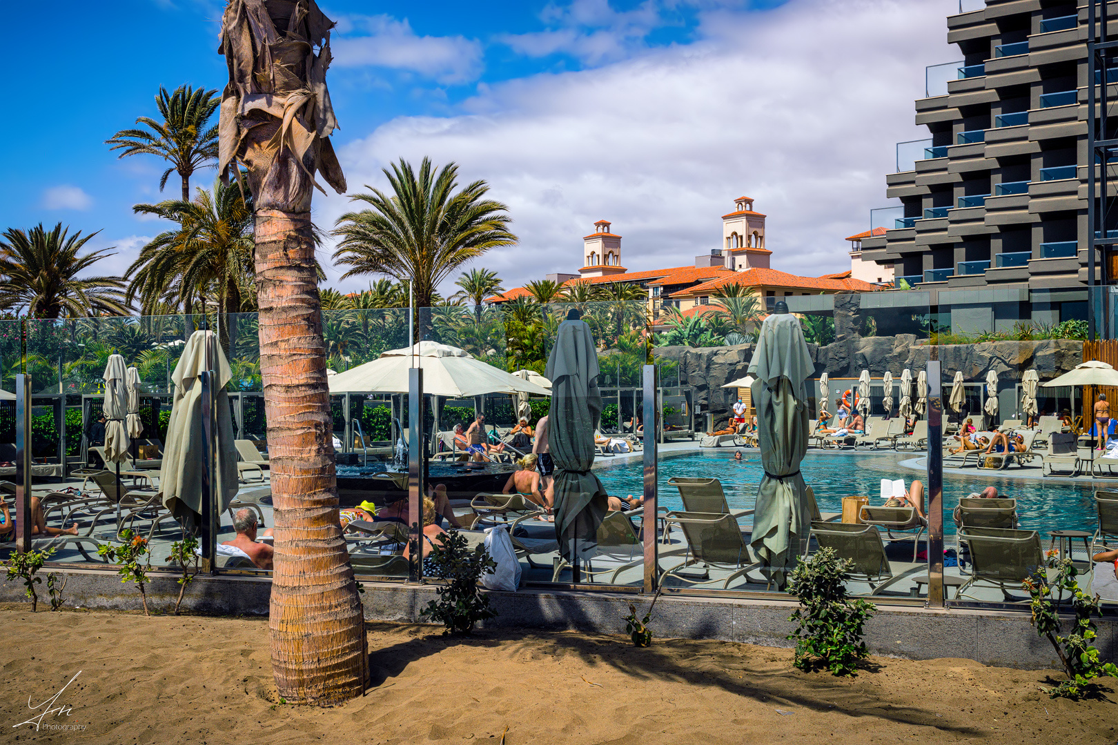 Hotelblicke direkt vom Strand aus