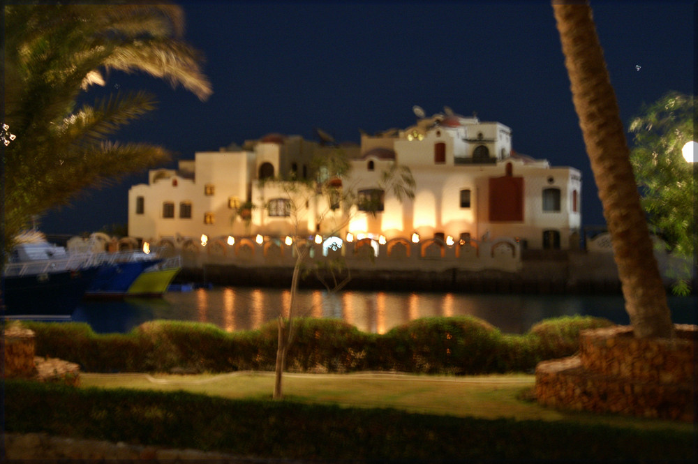 Hotelhafen Nachts in Hurghada (Ägypt)