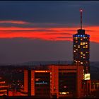 Hotelturm im Abendlicht