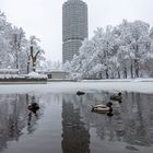 Hotelturm im Winter