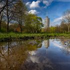 Hotelturm in der Pfütze