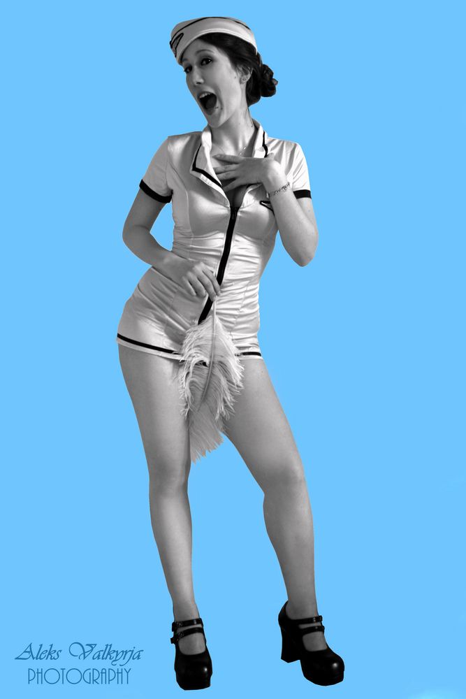 Hotesse De L Air Pin Up Photo Et Image Personnes Retro Noir Et Blanc Images Fotocommunity