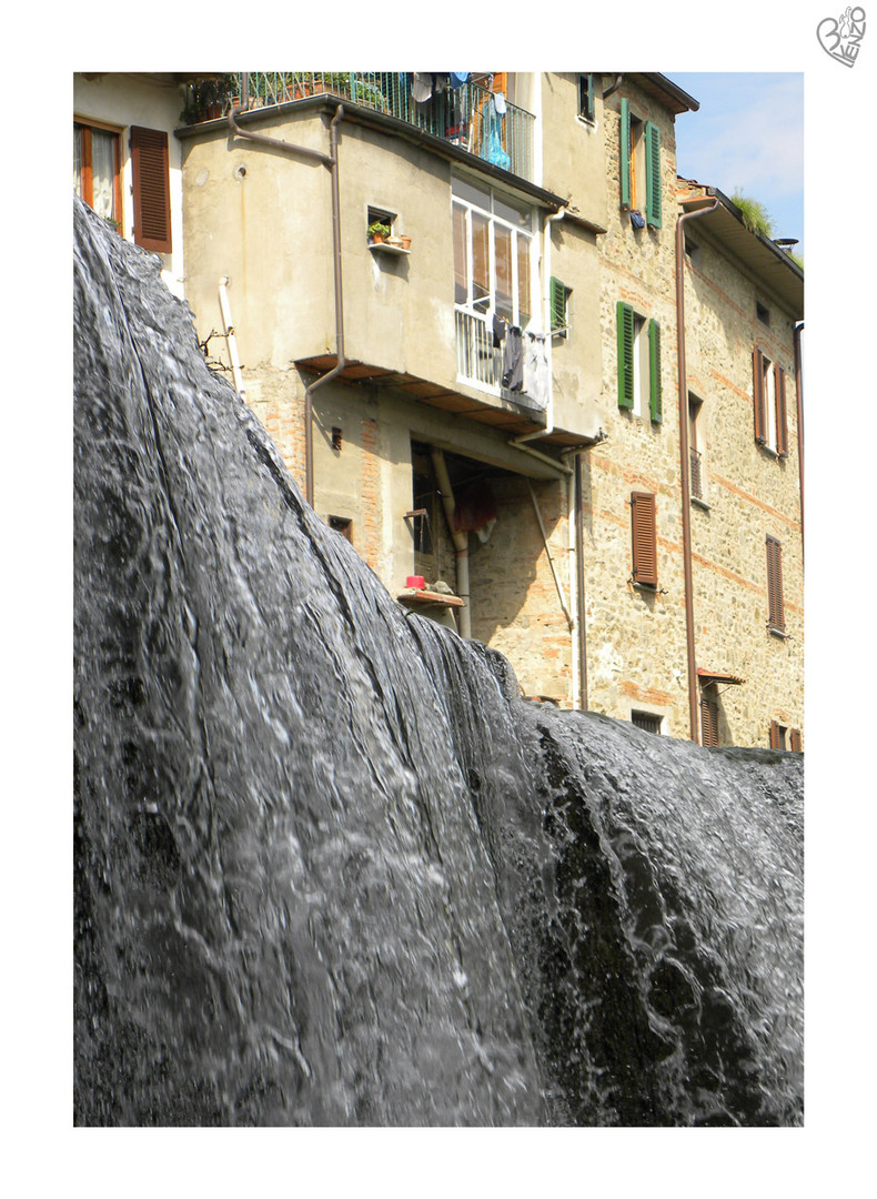 House above the waterfall