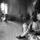 house in which he lives is blind man. Uzbekistan in 2000.