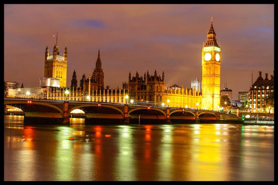 House of Parliament, Big Ben, Themse und Parliament Bridge