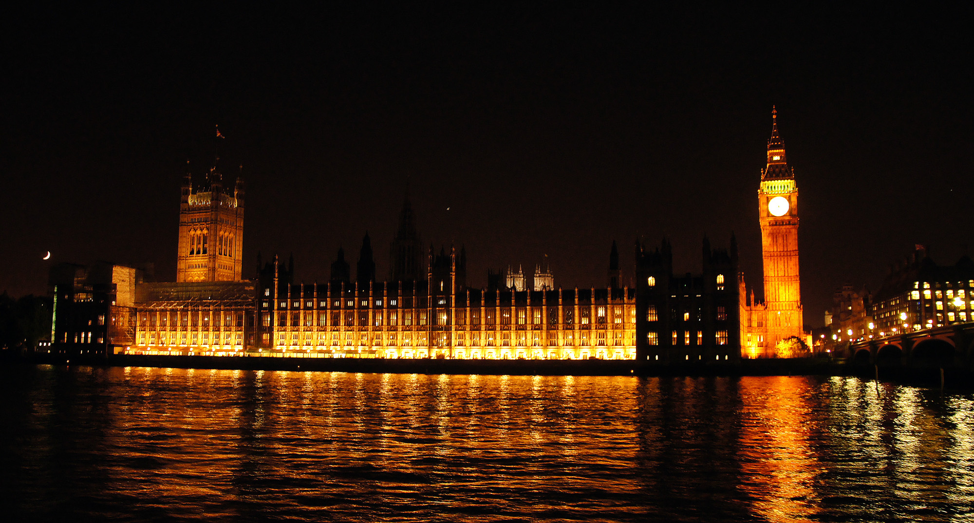 House of parliament by night