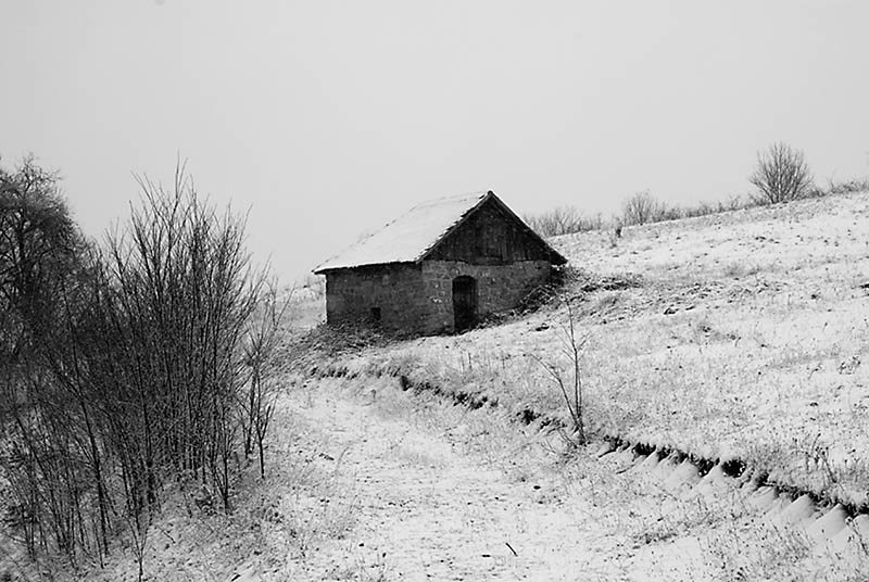 House on the snow