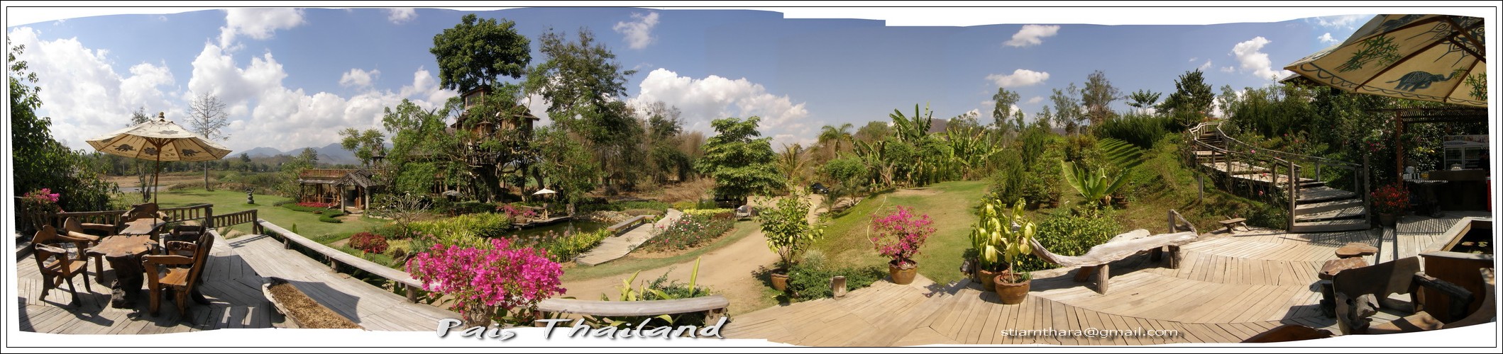 House on tree top in Pai,Thailand