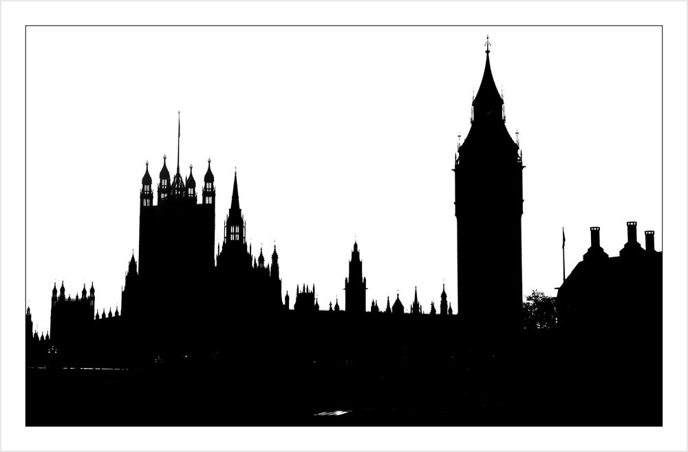 Houses of Parliament in London - Scherenschnitt