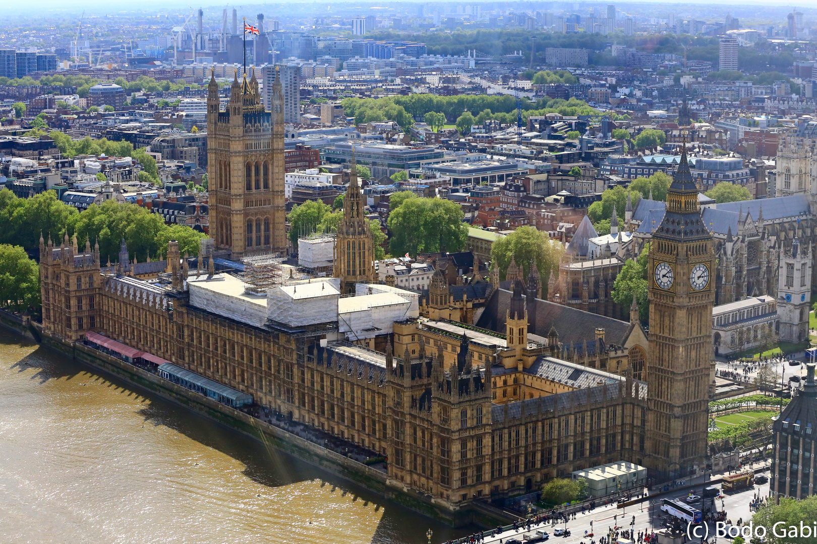 Houses of Parliament von oben