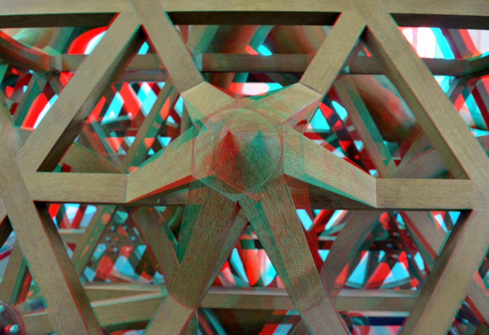 Hout-sculpture Gerhard Lentink 3D anaglyph TTW