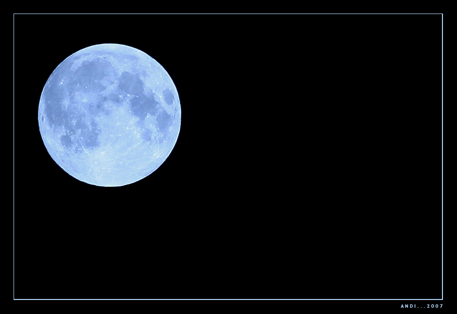 . . . HOW BLUE IS THE MOON . . .