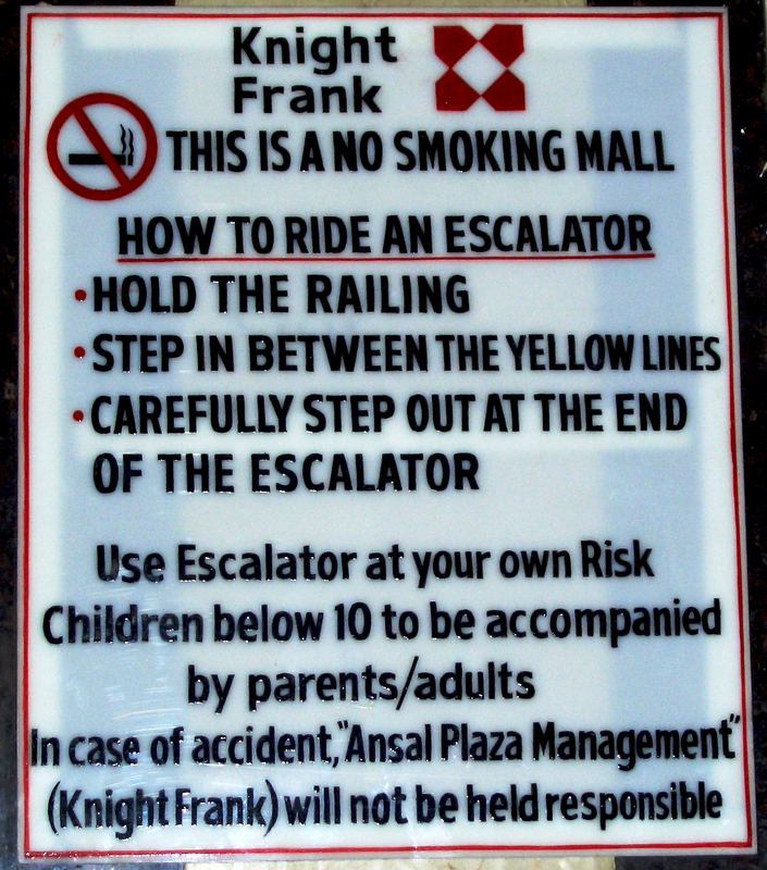 How to ride an escalator