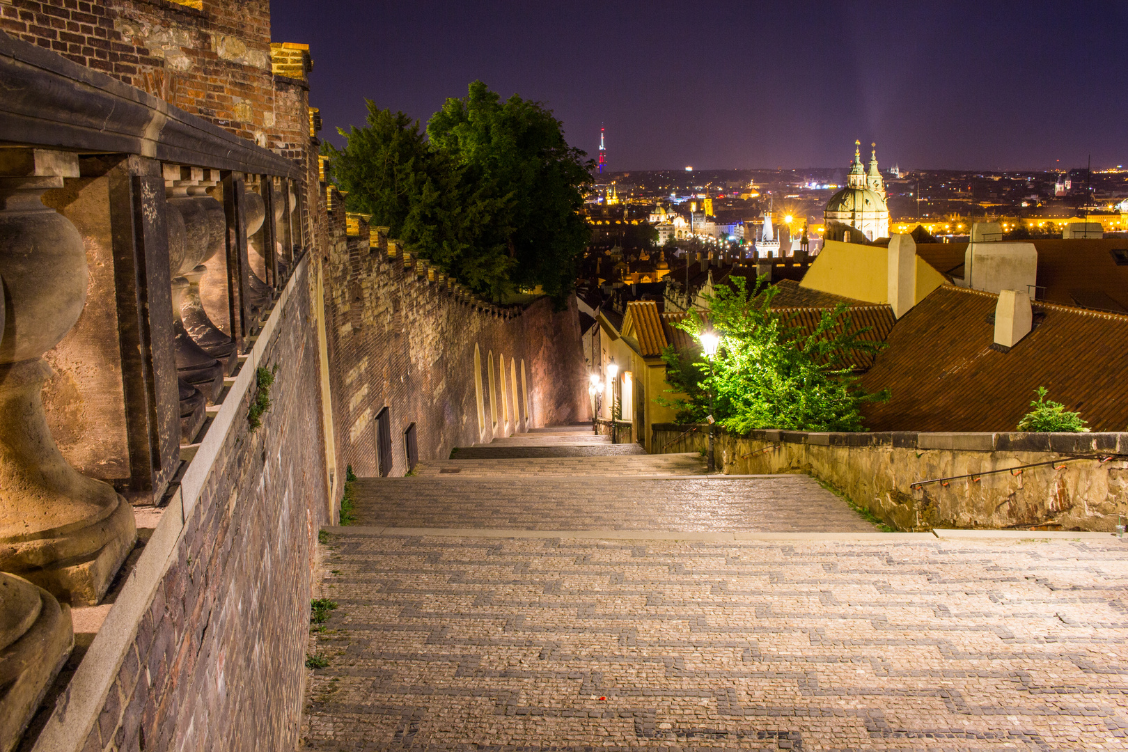 Hradschin Prag bei Nacht