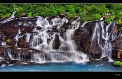 Hraunfossar Ausschnitt