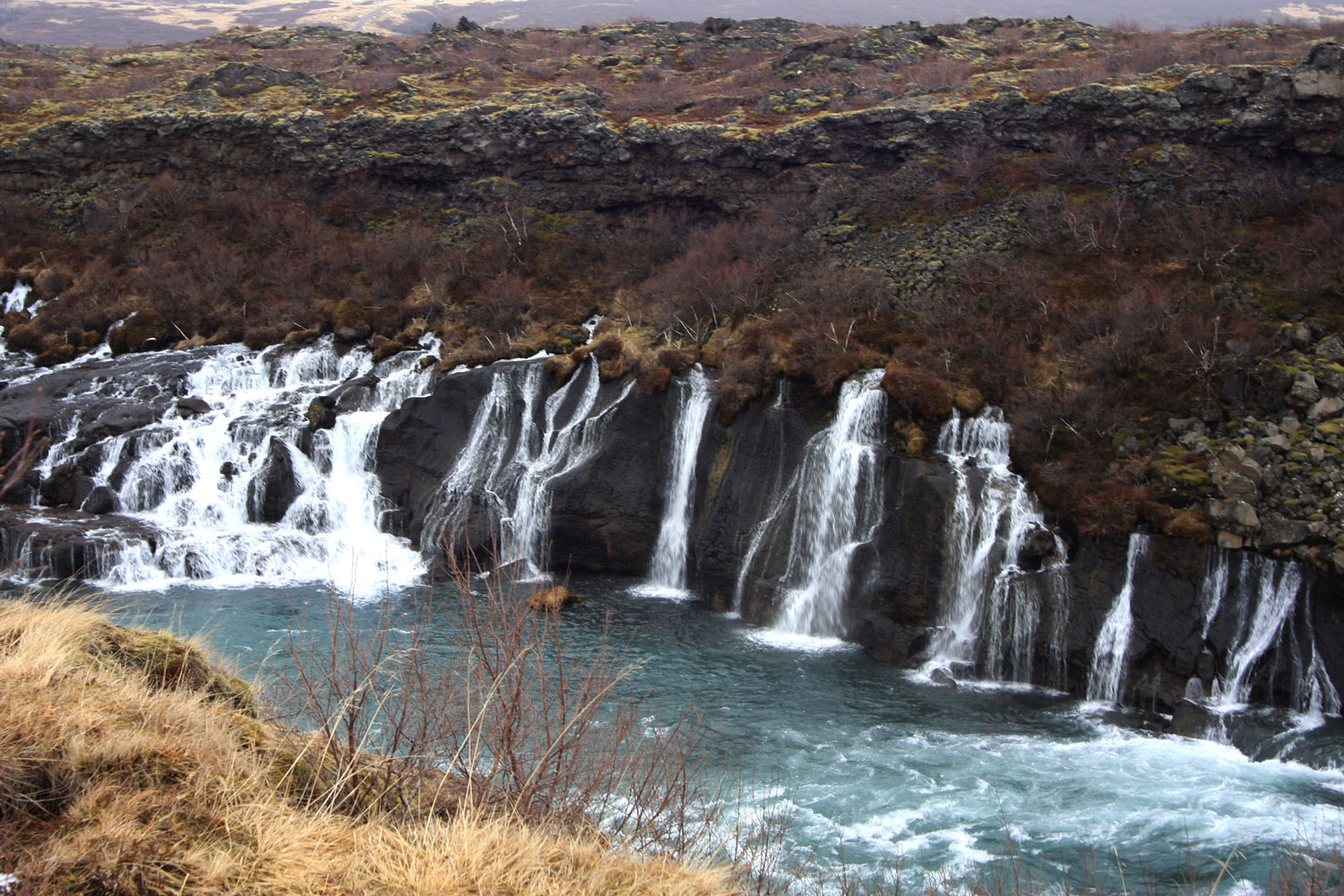 Hraunfossar, Borgarfjordur, Island