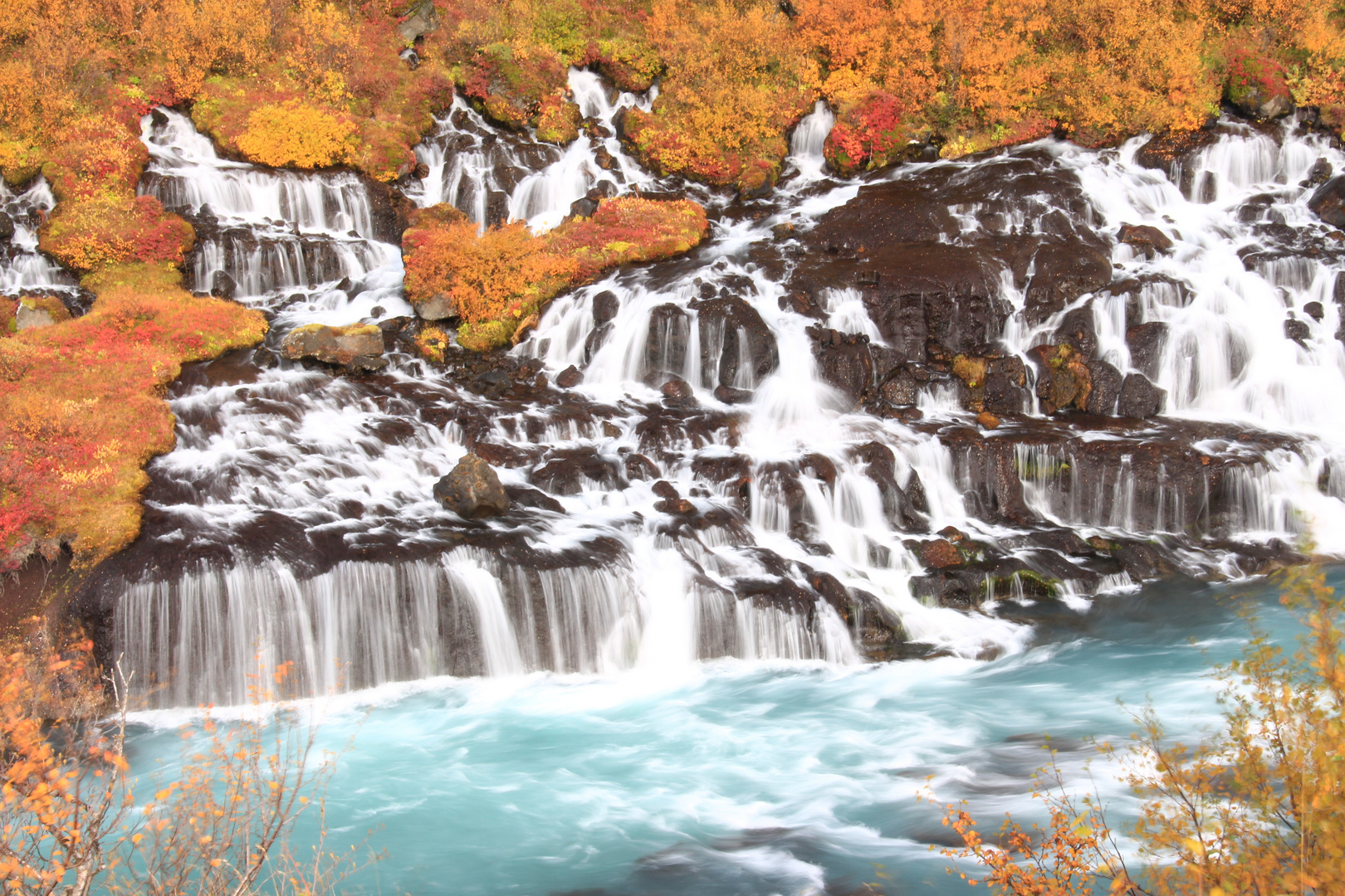 Hraunfossar in Island