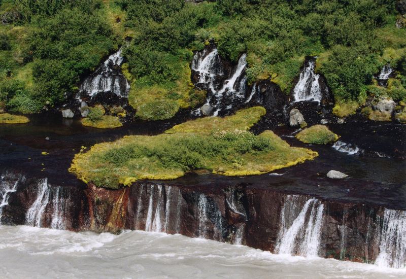 Hraunfossar, Teilansicht