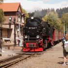 HSB Dampfzug mit Brautpaar in Alexisbad.