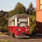 HSB Triebwagen im Nordhäuser Abendlicht.