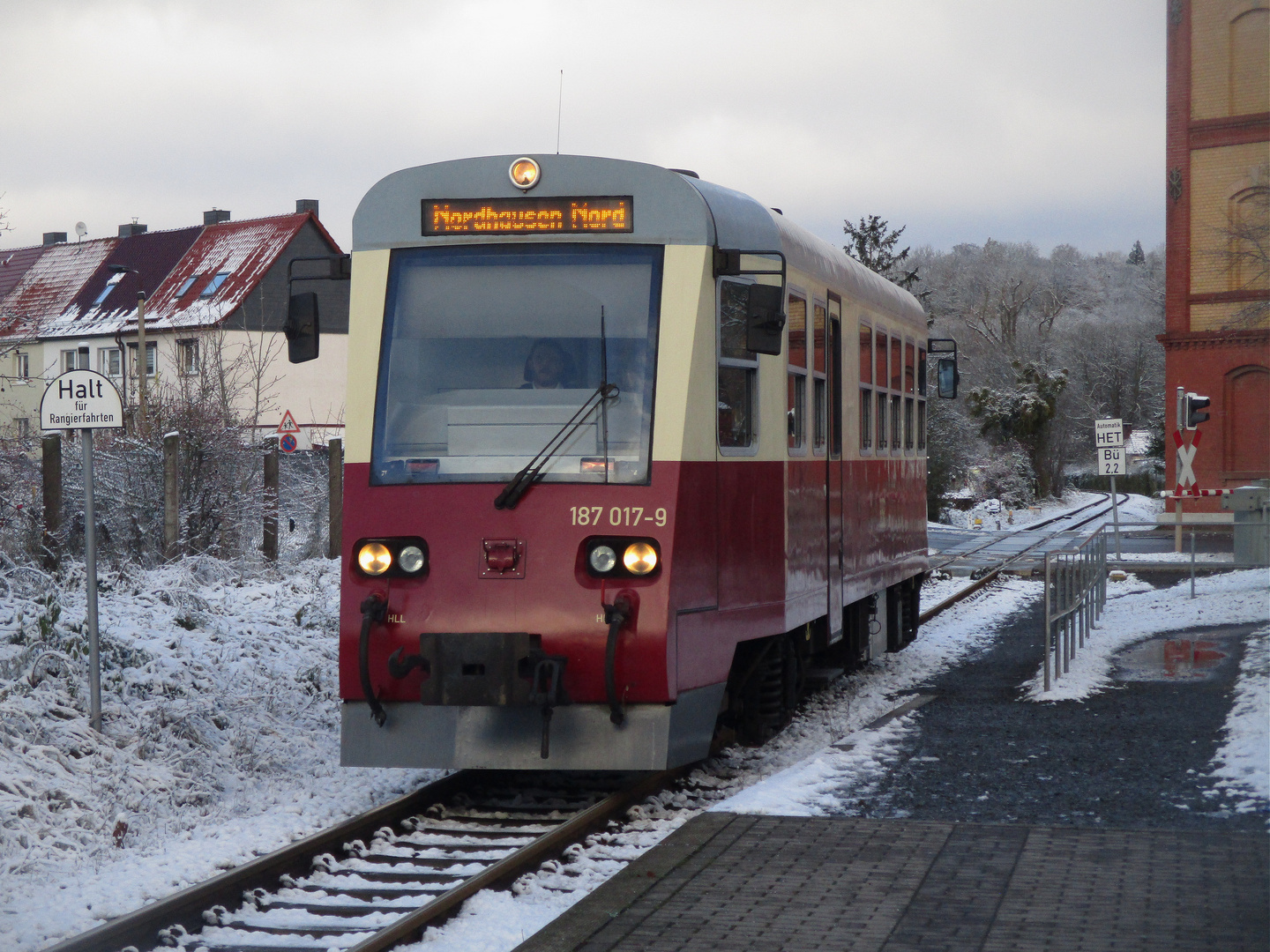 HSB Triebwagen im Nordhäuser Schnee 1.