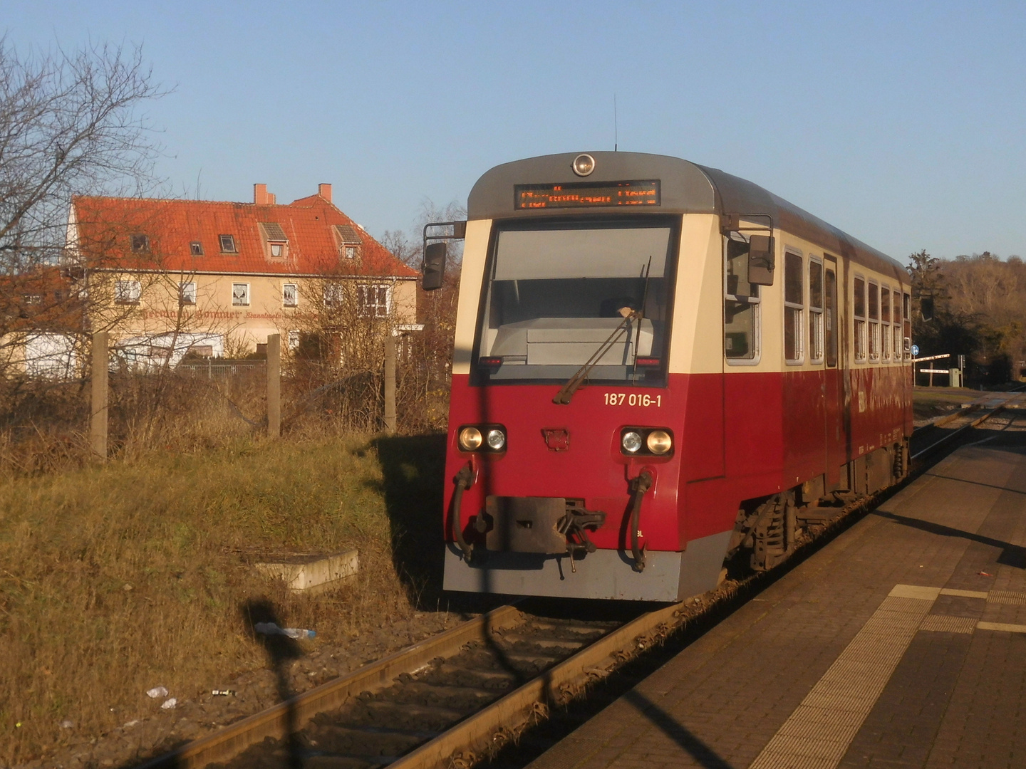 HSB Triebwagen in Nordhausen Altentor.