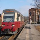 HSB Triebwagen in Nordhausen Altentor.