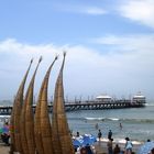 Huanchaco beach near to Trujillo city - La Libertad- Perú