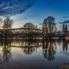 Hubbrücke und Dom von Magdeburg