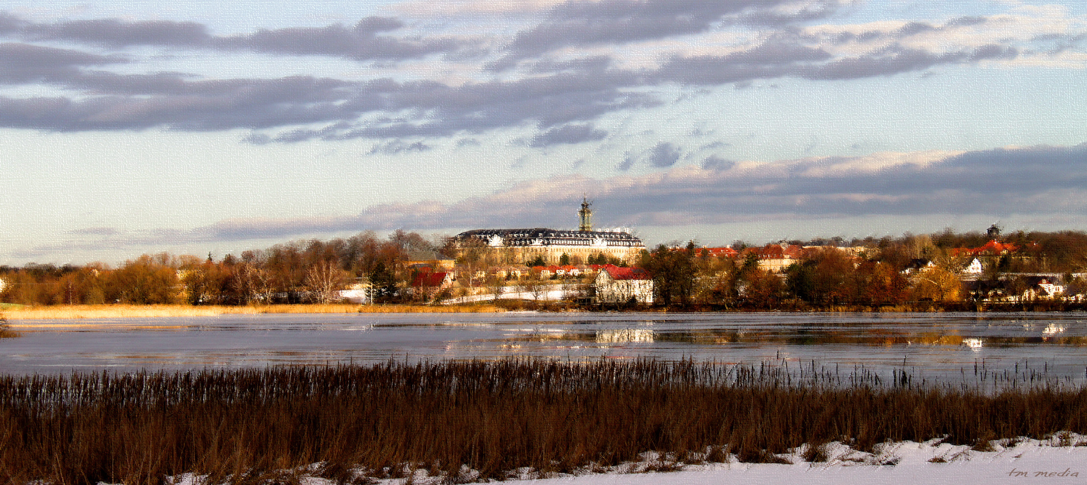 Hubertusburg in Pastell