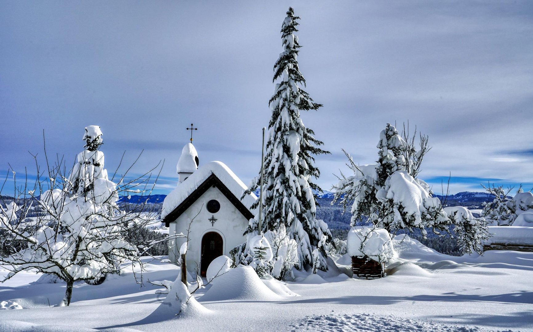 Hubertuskapelle im Winter