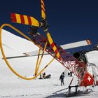 Hubschrauber auf dem Jungfraujoch