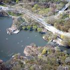 Hubschrauber-Blick auf den See im Central Park