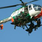 Hubschrauber  BO 105 mit SEK der Polizei