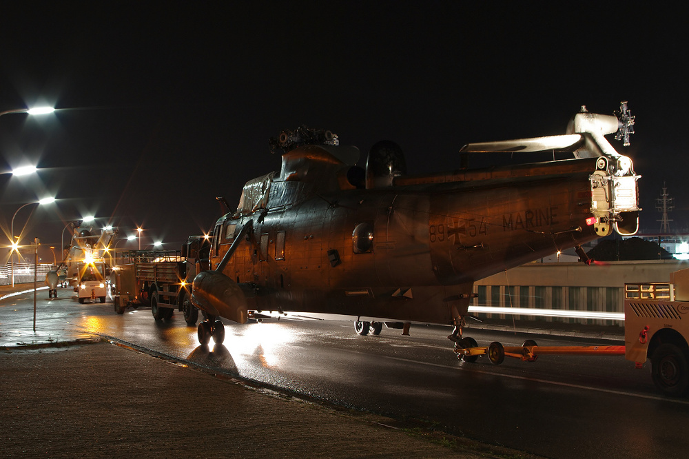 Hubschrauber im falschen Element