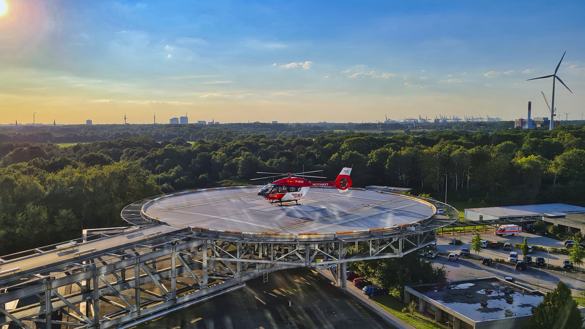 Hubschrauberlandeplatz auf dem Klinikum Reinkenheide