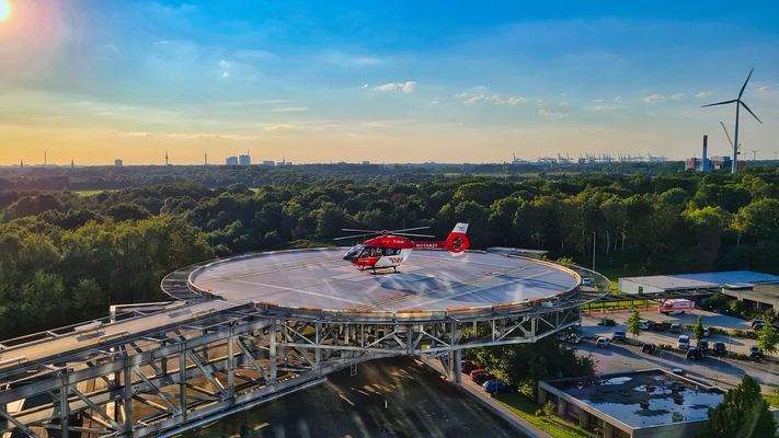Hubschrauberlandeplatz auf dem Klinikum Reinkenheide