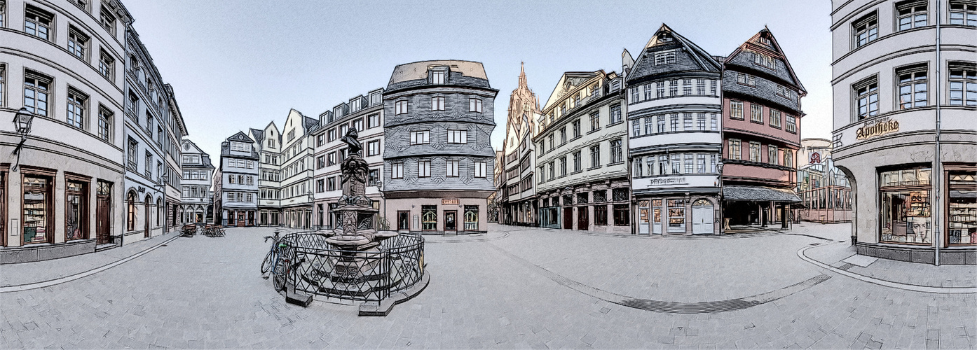 Hühnermarkt Panorama_Mercator_Sketch