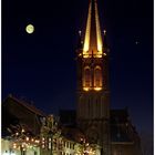 Hülser Markt mit der Kirche St. Cyriakus