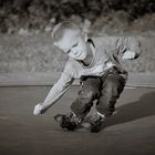 hüpfen auf dem Trampolin