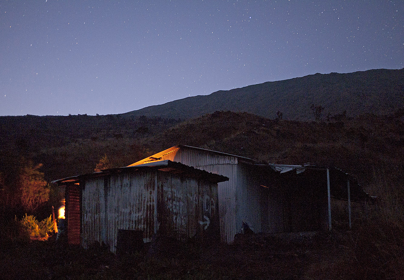 Hütte 2 am Abend