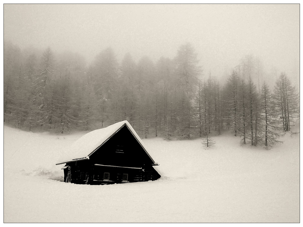 Hütte am Berg