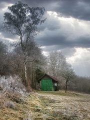 Hütte am Hang